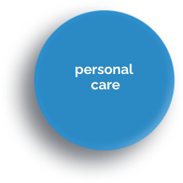 Icon that reads: personal care